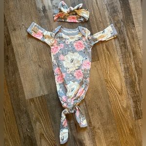 Baby swaddle and headband 3month